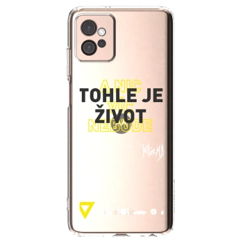 Picasee silikónový prehľadný obal pre Motorola Moto G32 - Kazma - TOHLE JE ŽIVOT A NIC VÍC NEBUDE
