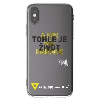 Picasee silikónový prehľadný obal pre Apple iPhone X/XS - Kazma - TOHLE JE ŽIVOT A NIC VÍC NEBUDE
