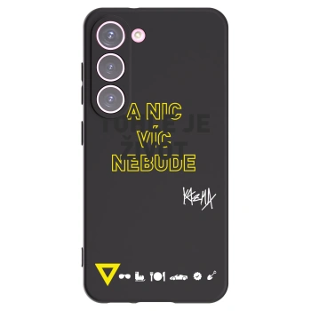 Picasee silikónový čierny obal pre Samsung Galaxy S23 5G - Kazma - TOHLE JE ŽIVOT A NIC VÍC NEBUDE