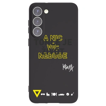 Picasee silikónový čierny obal pre Samsung Galaxy S23+ 5G - Kazma - TOHLE JE ŽIVOT A NIC VÍC NEBUDE