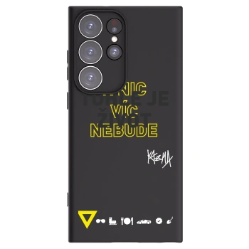Picasee silikónový čierny obal pre Samsung Galaxy S23 Ultra 5G - Kazma - TOHLE JE ŽIVOT A NIC VÍC NEBUDE