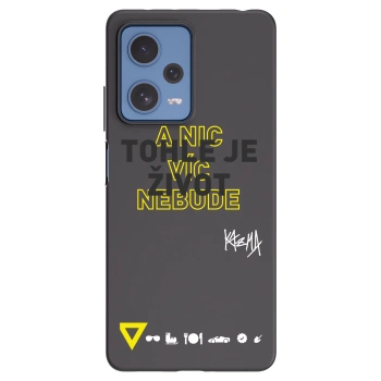Picasee silikónový čierny obal pre Xiaomi Redmi Note 12 Pro 5G - Kazma - TOHLE JE ŽIVOT A NIC VÍC NEBUDE