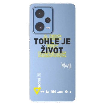 Picasee silikónový prehľadný obal pre Xiaomi Redmi Note 12 Pro 5G - Kazma - TOHLE JE ŽIVOT A NIC VÍC NEBUDE