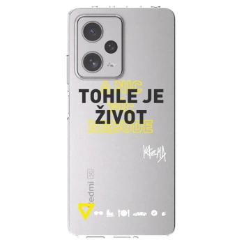 Picasee silikónový prehľadný obal pre Xiaomi Redmi Note 12 Pro+ 5G - Kazma - TOHLE JE ŽIVOT A NIC VÍC NEBUDE