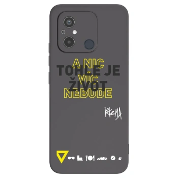 Picasee silikónový čierny obal pre Xiaomi Redmi 12C - Kazma - TOHLE JE ŽIVOT A NIC VÍC NEBUDE
