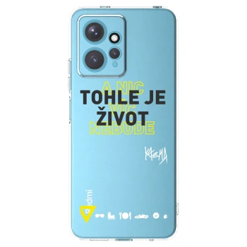 Picasee silikónový prehľadný obal pre Xiaomi Redmi Note 12 4G - Kazma - TOHLE JE ŽIVOT A NIC VÍC NEBUDE