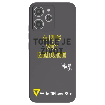 Picasee silikónový čierny obal pre Xiaomi Redmi 12 4G - Kazma - TOHLE JE ŽIVOT A NIC VÍC NEBUDE