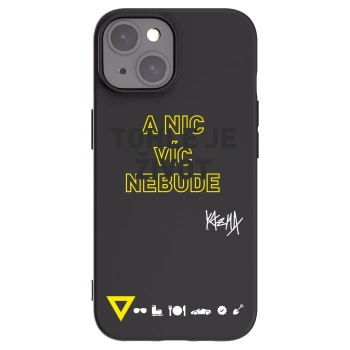 Picasee silikónový čierny obal pre Apple iPhone 15 - Kazma - TOHLE JE ŽIVOT A NIC VÍC NEBUDE