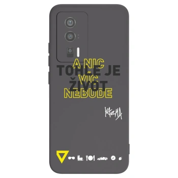 Picasee silikónový čierny obal pre Xiaomi Poco F5 Pro 5G - Kazma - TOHLE JE ŽIVOT A NIC VÍC NEBUDE