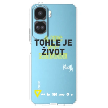 Picasee silikónový prehľadný obal pre Honor 90 Lite 5G - Kazma - TOHLE JE ŽIVOT A NIC VÍC NEBUDE