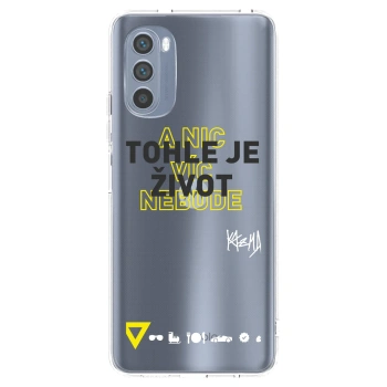 Picasee silikónový prehľadný obal pre Motorola Moto G62 - Kazma - TOHLE JE ŽIVOT A NIC VÍC NEBUDE
