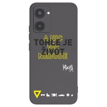Picasee silikónový čierny obal pre Realme 10 4G - Kazma - TOHLE JE ŽIVOT A NIC VÍC NEBUDE