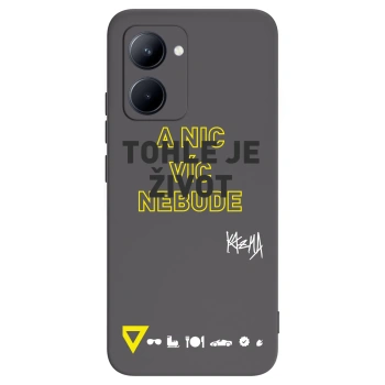 Picasee silikónový čierny obal pre Realme C33 (2023) - Kazma - TOHLE JE ŽIVOT A NIC VÍC NEBUDE