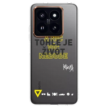 Picasee silikónový prehľadný obal pre Xiaomi 14 Pro - Kazma - TOHLE JE ŽIVOT A NIC VÍC NEBUDE