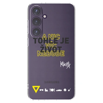 Picasee silikónový prehľadný obal pre Samsung Galaxy S24+ S926B 5G - Kazma - TOHLE JE ŽIVOT A NIC VÍC NEBUDE
