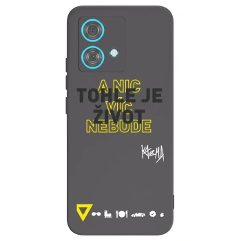 Picasee silikónový čierny obal pre Motorola Edge 40 Neo - Kazma - TOHLE JE ŽIVOT A NIC VÍC NEBUDE