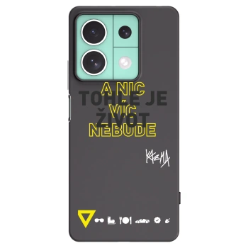 Picasee silikónový čierny obal pre Xiaomi Redmi Note 13 5G - Kazma - TOHLE JE ŽIVOT A NIC VÍC NEBUDE