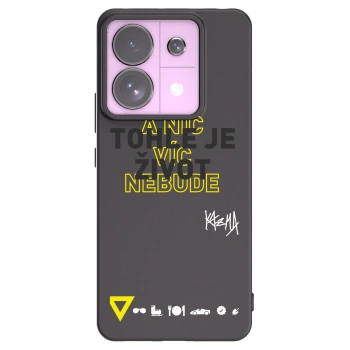 Picasee silikónový čierny obal pre Xiaomi Redmi Note 13 Pro 5G - Kazma - TOHLE JE ŽIVOT A NIC VÍC NEBUDE