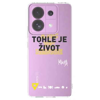 Picasee silikónový prehľadný obal pre Xiaomi Redmi Note 13 Pro 5G - Kazma - TOHLE JE ŽIVOT A NIC VÍC NEBUDE