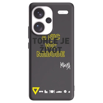 Picasee silikónový čierny obal pre Xiaomi Redmi Note 13 Pro+ 5G - Kazma - TOHLE JE ŽIVOT A NIC VÍC NEBUDE