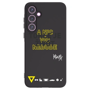 Picasee silikónový čierny obal pre Samsung Galaxy A35 5G A356B - Kazma - TOHLE JE ŽIVOT A NIC VÍC NEBUDE
