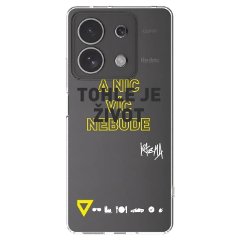 Picasee silikónový prehľadný obal pre Xiaomi Redmi Note 13 4G - Kazma - TOHLE JE ŽIVOT A NIC VÍC NEBUDE