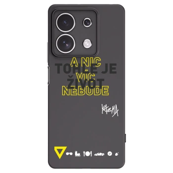 Picasee silikónový čierny obal pre Xiaomi Redmi Note 13 4G - Kazma - TOHLE JE ŽIVOT A NIC VÍC NEBUDE