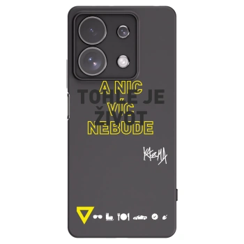 Picasee silikónový čierny obal pre Xiaomi Redmi Note 13 Pro 4G - Kazma - TOHLE JE ŽIVOT A NIC VÍC NEBUDE