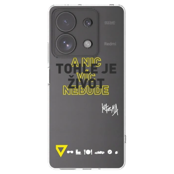 Picasee silikónový prehľadný obal pre Xiaomi Redmi Note 13 Pro 4G - Kazma - TOHLE JE ŽIVOT A NIC VÍC NEBUDE