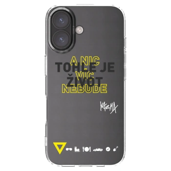 Picasee silikónový prehľadný obal pre Apple iPhone 16 - Kazma - TOHLE JE ŽIVOT A NIC VÍC NEBUDE
