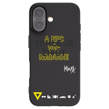 Picasee silikónový čierny obal pre Apple iPhone 16 - Kazma - TOHLE JE ŽIVOT A NIC VÍC NEBUDE