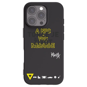 Picasee silikónový čierny obal pre Apple iPhone 16 Pro - Kazma - TOHLE JE ŽIVOT A NIC VÍC NEBUDE