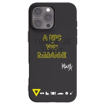Picasee silikónový čierny obal pre Apple iPhone 16 Pro Max - Kazma - TOHLE JE ŽIVOT A NIC VÍC NEBUDE