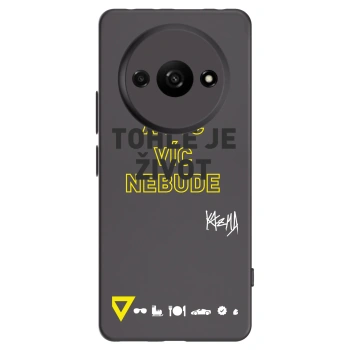 Picasee silikónový čierny obal pre Xiaomi Redmi A3 - Kazma - TOHLE JE ŽIVOT A NIC VÍC NEBUDE