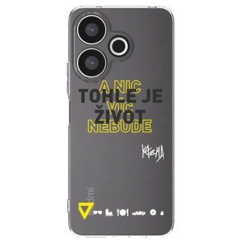 Picasee silikónový prehľadný obal pre Xiaomi Redmi 13 4G - Kazma - TOHLE JE ŽIVOT A NIC VÍC NEBUDE
