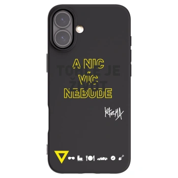 Picasee silikónový čierny obal pre Apple iPhone 16 Plus - Kazma - TOHLE JE ŽIVOT A NIC VÍC NEBUDE