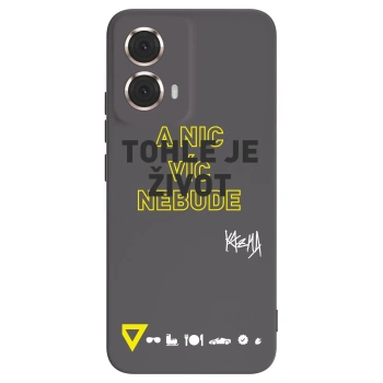 Picasee silikónový čierny obal pre Motorola Moto G85 - Kazma - TOHLE JE ŽIVOT A NIC VÍC NEBUDE