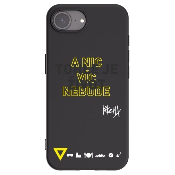 Picasee silikónový čierny obal pre Apple iPhone 16e - Kazma - TOHLE JE ŽIVOT A NIC VÍC NEBUDE