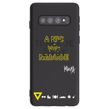 Picasee silikónový čierny obal pre Samsung Galaxy S10 G973 - Kazma - TOHLE JE ŽIVOT A NIC VÍC NEBUDE