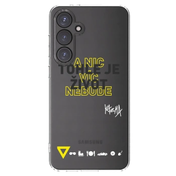 Picasee silikónový prehľadný obal pre Samsung Galaxy S24 FE S721B - Kazma - TOHLE JE ŽIVOT A NIC VÍC NEBUDE