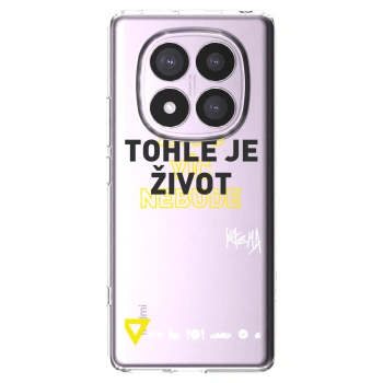 Picasee silikónový prehľadný obal pre Xiaomi Redmi Note 14 Pro 5G - Kazma - TOHLE JE ŽIVOT A NIC VÍC NEBUDE