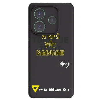 Picasee silikónový čierny obal pre Xiaomi Redmi Note 14 5G - Kazma - TOHLE JE ŽIVOT A NIC VÍC NEBUDE