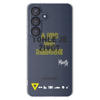 Picasee silikónový prehľadný obal pre Samsung Galaxy S25 5G - Kazma - TOHLE JE ŽIVOT A NIC VÍC NEBUDE