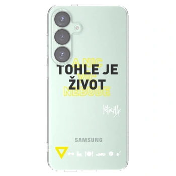 Picasee silikónový prehľadný obal pre Samsung Galaxy S25+ 5G - Kazma - TOHLE JE ŽIVOT A NIC VÍC NEBUDE