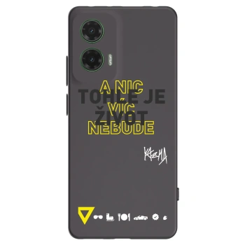 Picasee silikónový čierny obal pre Motorola Moto G35 5G - Kazma - TOHLE JE ŽIVOT A NIC VÍC NEBUDE