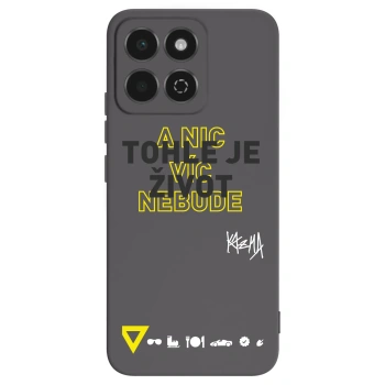 Picasee silikónový čierny obal pre Honor 200 Smart 5G - Kazma - TOHLE JE ŽIVOT A NIC VÍC NEBUDE