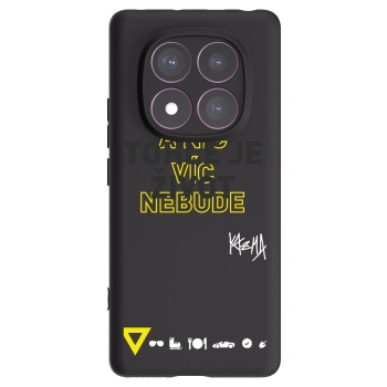 Picasee silikónový čierny obal pre Xiaomi Redmi Note 14 Pro 4G - Kazma - TOHLE JE ŽIVOT A NIC VÍC NEBUDE