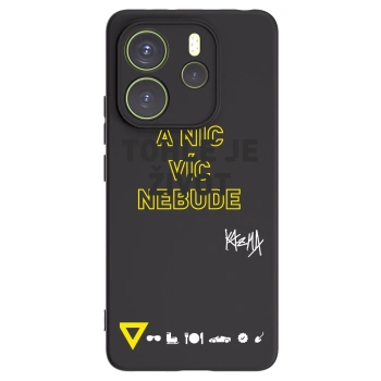Picasee silikónový čierny obal pre Xiaomi Redmi Note 14 4G - Kazma - TOHLE JE ŽIVOT A NIC VÍC NEBUDE