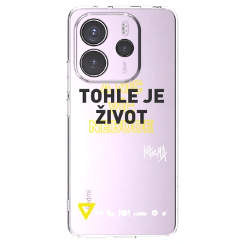 Picasee silikónový prehľadný obal pre Xiaomi Redmi Note 14 4G - Kazma - TOHLE JE ŽIVOT A NIC VÍC NEBUDE