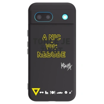 Picasee silikónový čierny obal pre Google Pixel 8a - Kazma - TOHLE JE ŽIVOT A NIC VÍC NEBUDE